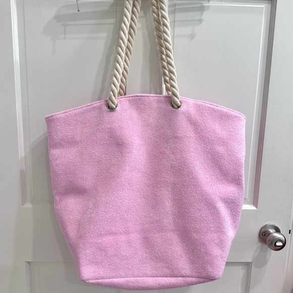 🦋Gloss & Glo BEACH BUM terry tote bag with patches - Picture 5 of 5